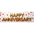 thumbnail image 5 of LUUFILx Anniversary Celebration Backdrop Banner Party Decorations Photography Props Event Background Home Decor Supplies Happy Anniversary Decor, 5 of 8