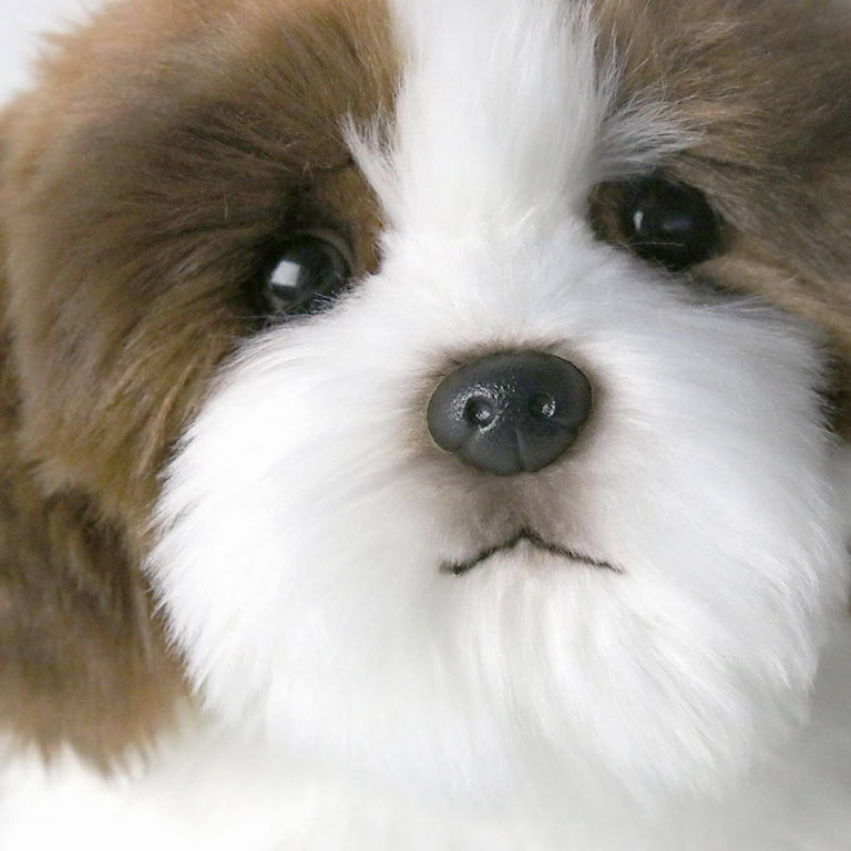 Realistic Pekingese Dog Stuffed Animal Plush Toy Lifelike Animal Plushies Simulation Animals Doll Size 34 x 16 x 14cm 13.3 6.2 5.5inches