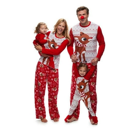 

wybzd Family Matching Pyjamas PJS Set Xmas Santa Deer Pattern Sleepwear Nightwear family Christmas Pajamas Outfits