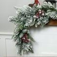 thumbnail image 4 of Northlight Flocked Calloway Fir Artificial Christmas Garland - 7' x 12"  - Unlit, 4 of 9