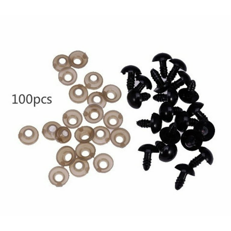 TOAOB 140pcs 10mm Colorful Plastic Safety Eyes Craft Eyes with