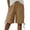 Khaki(Womens Shorts), variant on GUACER Womens Wide Leg Shorts Casual Drawstring Elastic Waist Linen Summer Bermuda Shorts with Pockets Hem Tie