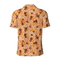 thumbnail image 4 of Rocae Hippie Ditsy Floral for Men's Short Sleeve Polo Shirt, Quick Drying Performance Moisture Wicking Sports Men's Golf Shirt Small, 4 of 9