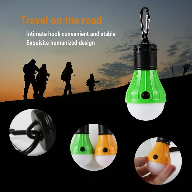 Camping Lights 5 Pack, PEMOTech Portable Camping Light 4 Lighting Modes,  Battery Operated Hanging Tent Light LED Camping Tent Lantern Camping