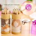 thumbnail image 4 of Cute Pencil Sharpener, Kawaii Manual Pencil Cutter,Mini Drawing Colored Pencils with Sharpener, Handheld Cartoon Coloring Pencil Accessory School Supplies for Kid Artists Writing Sketching 7 Pcs, 4 of 6