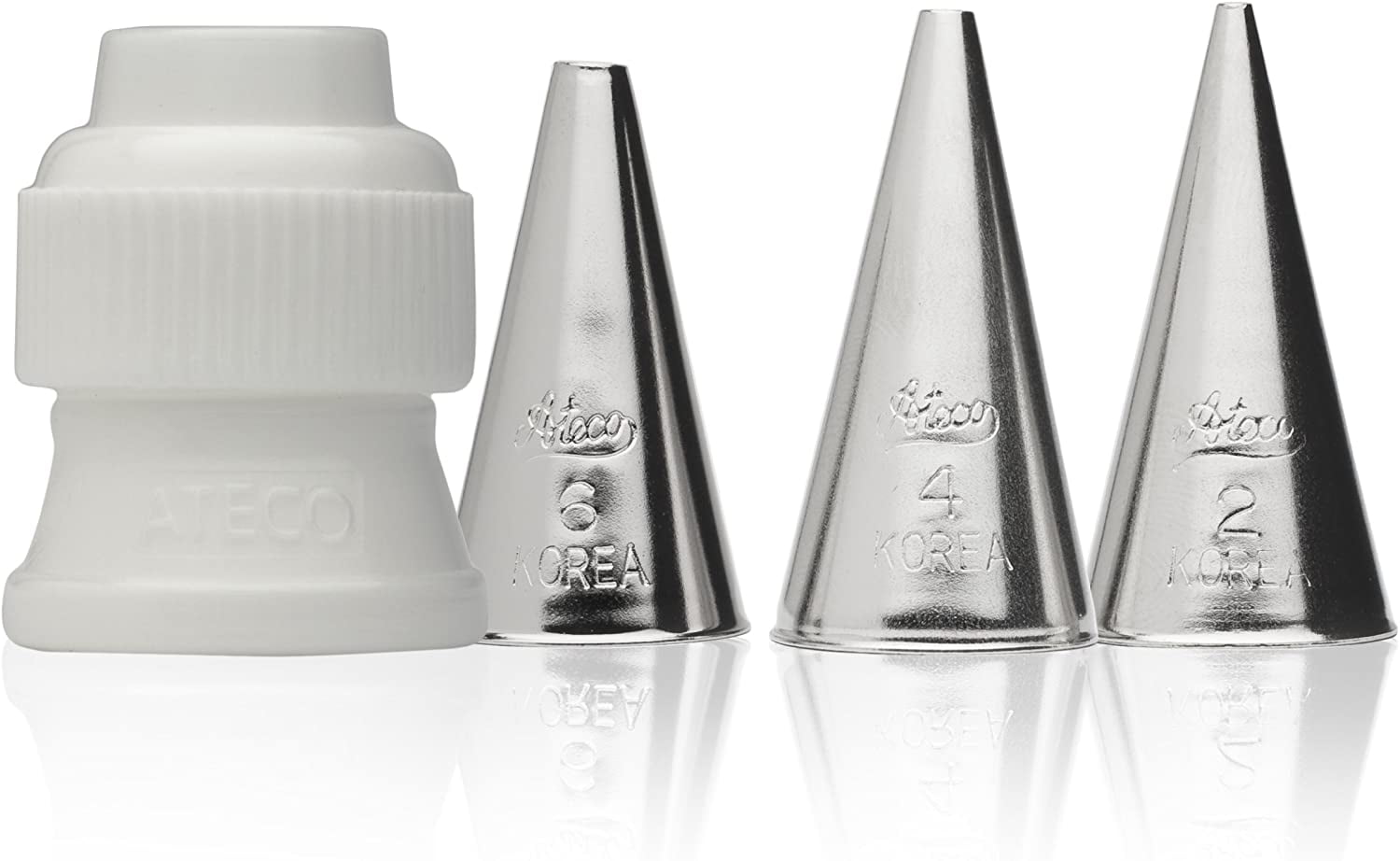 Ateco 380 4 Piece Writing Tube Set Includes Stainless Steel Tips 2 4 6 One Standard Coupler Walmart Com Walmart Com