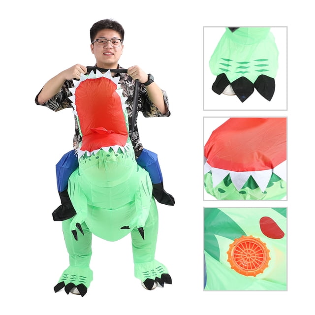 Inflatable Dinosaur Costume, Versatile Blow Up Dinosaur Costume Polyester Assorted Color for Holiday