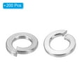 thumbnail image 3 of Uxcell #10 Split Lock Washer, 200 Pack 4.9mm ID 8.2mm OD 304 Stainless Steel Spring Lock Washer Gasket, Silver Tone, 3 of 5
