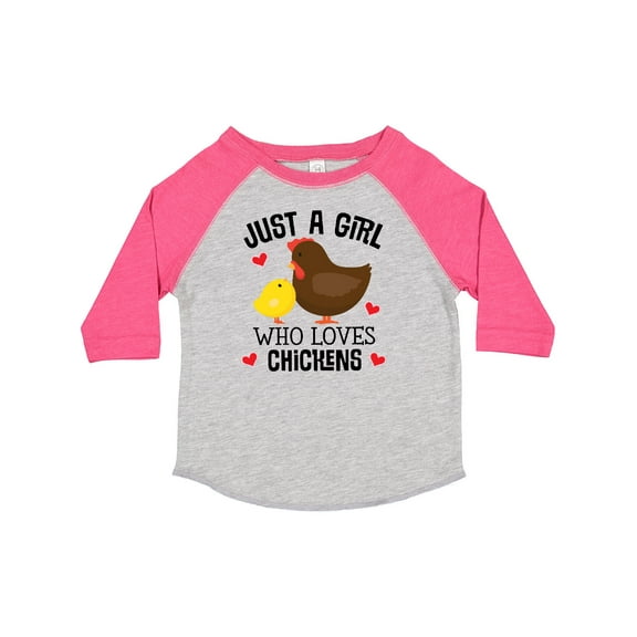 Inktastic Just a Girl Who Loves Chickens Girls Toddler T-Shirt