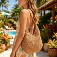 thumbnail image 2 of ibiyuan Womens Handbags Sunflower Print Handwoven Large Capacity Shoulder Tote Bag for Women, Stylish Daily Work Picnic Casual Handbag Gifts For Women, 2 of 5