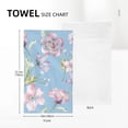 thumbnail image 4 of YFYANG Absorbent Towel, Soft Skin-Friendly Blue Watercolor Flowers Washcloth Bath Towel, Suitable for All Skin, 27.5 x 16-inch, 4 of 7