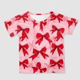 thumbnail image 3 of Gerichy Girls Graphic Print T-Shirt Valentine's Day Cute Printed Girls Round Neck T-Shirt Top Half Sleeve Printed Tees, 3 of 5