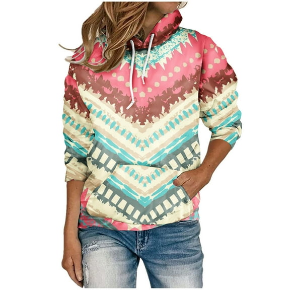 Dyegold Women Sweatshirt Hoodie Holiday Savings Casual Pullover Teen Girls Fashion Hooded Long Sleeve Outfits Winter Plus Size Hoodie Vintage Workout Jacket Graphic Fleece Tie Dye Camo Sweater