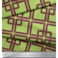 thumbnail image 3 of Soimoi Green Rayon Fabric Square Geometric Printed Craft Fabric by the Yard 42 Inch Wide, 3 of 3