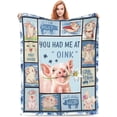 thumbnail image 5 of Pig Blanket Cute Pigs Decor Throw Blankets Cozy Fleece Flannel Blanket Plush Lightweight Bedding Blanket Pig Gifts Stuff for Kids Boys Girls Teens Men Women for Couch Sofa Bed 50"X60", 5 of 6