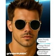 thumbnail image 4 of grinderPUNCH Classic Retro Sunglasses for Women Men UV400 Protection Lens and Lightweight Men Sun Glasses Small Circle Metal Frame, 4 of 8