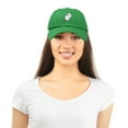 thumbnail image 5 of DALIX Ghost Embroidery Dad Hat Baseball Cap Cute Halloween in Kelly Green, 5 of 5