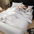 thumbnail image 2 of Juego de fundas finas y frescas de verano, estilo informal, con el diseño del estampado, rellenos de fibra, ajuste del aire acondicionado + sábana + funda de almohada, lavable al agua, 2 of 3