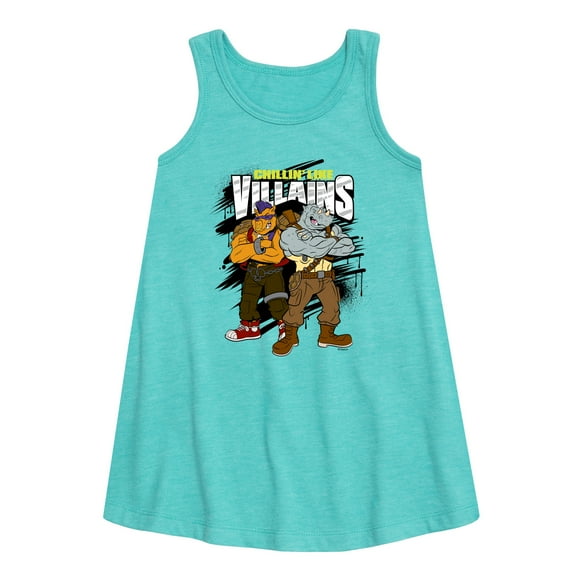 Teenage Mutant Ninja Turtles -Chillin Like Villains - Toddler & Youth Girls A-line Dress