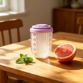 thumbnail image 4 of Vaso portátil de ensalada de frutas de doble capa con tenedor integrado, tapa sellada, diseño de drenaje y plástico apto para alimentos, de 15x10 cm para el almuerzo y uso para llevar., 4 of 6