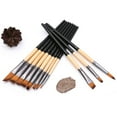 thumbnail image 2 of 18Pcs Artist Paintbrush with Brush Holder Anti-sheding Nylon Paint Brush Perfect for Oil Acrylic Watercolor Painting, 2 of 12