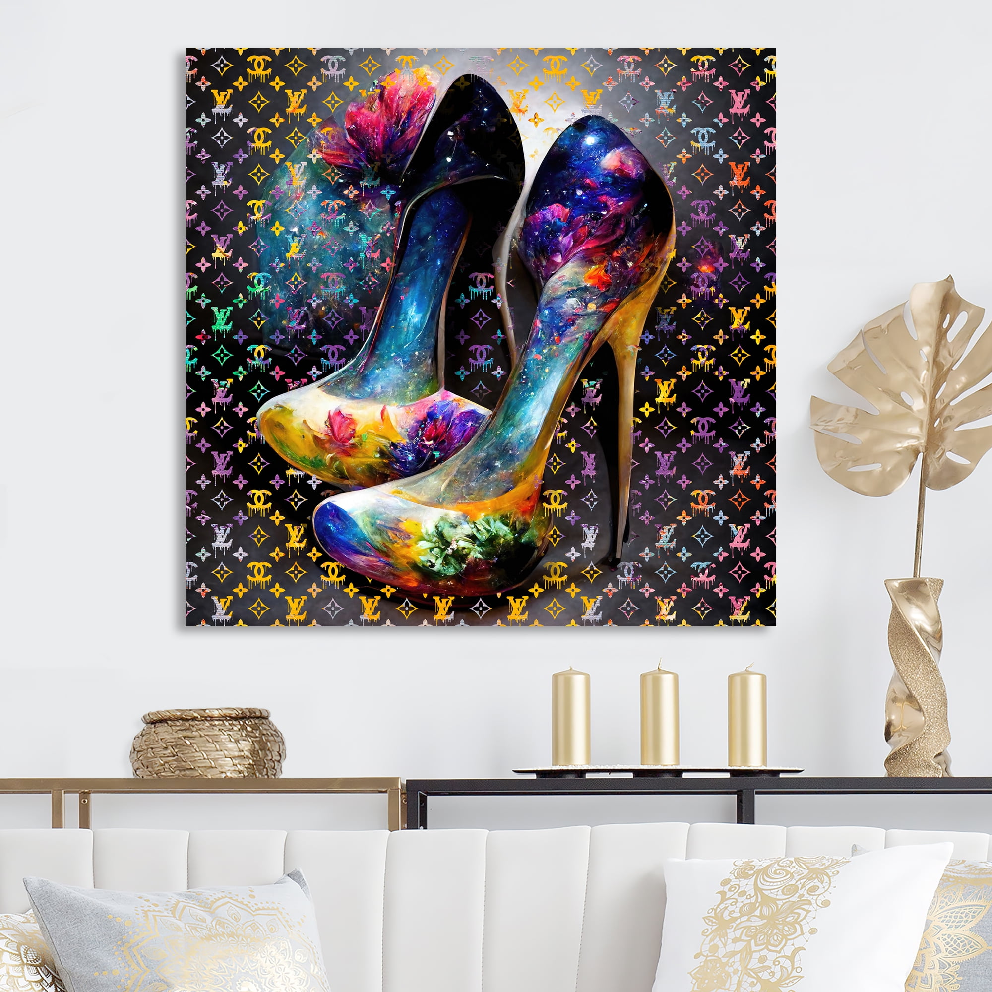 Designart Designer Vibrant Heels Canvas Wall Art