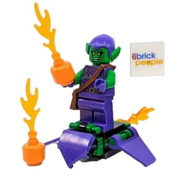 LEGO Marvel Superheroes: Green Goblin Minifigure with Glider and Pumpkin Bombs