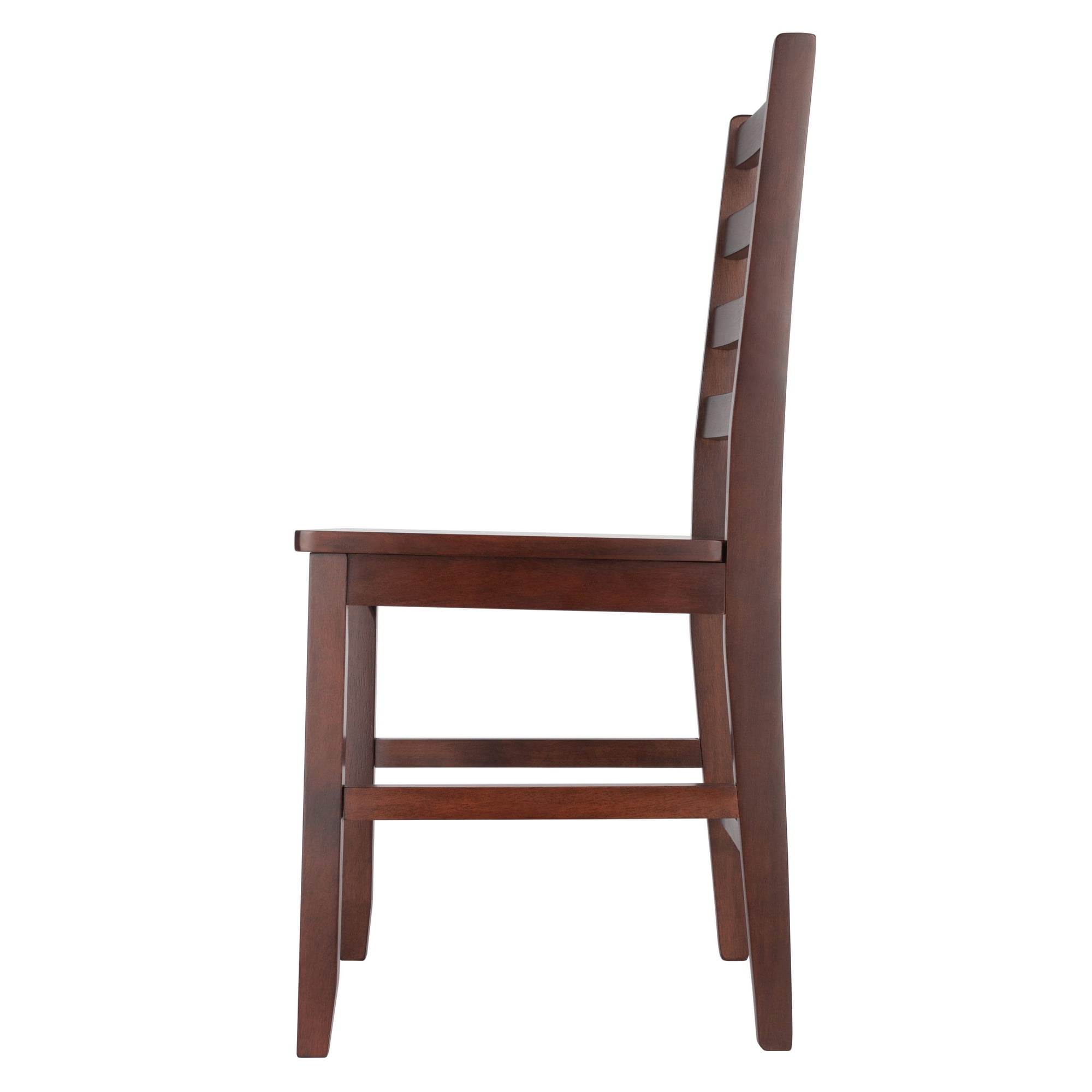 Winsome Hamilton Ladder- Back Dining Chairs, 2-Pc Set, Walnut Finish