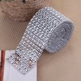 thumbnail image 3 of 2 Yardas/rollo Cinta Diamante para Recuerdo Fiesta 8 Filas Suministros para Manualidades DIY (plata), 3 of 8