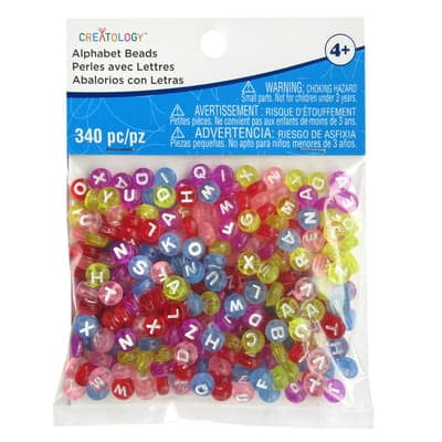12 Packs: 340 ct. (4,080 total) Bright Round Alphabet Beads by Creatology - 7.5mm