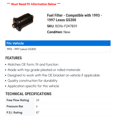 thumbnail image 2 of Fuel Filter - Compatible with 1993 - 1997 GS300 1994 1995 1996, 2 of 2