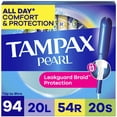thumbnail image 2 of (2 pack) Tampax Pearl Tampons Trio Multipack with LeakGuard Braid, Light/Regular/Super, 94 Ct, 2 of 7