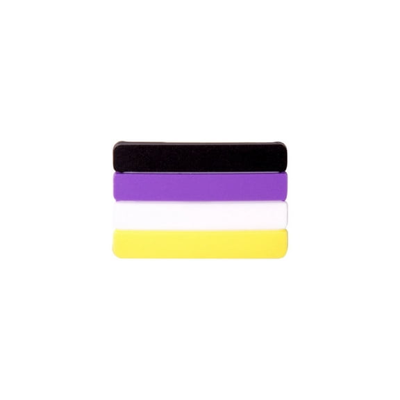 Non Binary Flag Silicone Pins (2 Pins)