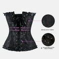 thumbnail image 5 of LEKDFST Black Lace Corset Tops for Women Plus Size Corset Bustier Lace Up Overbust Bustier Lingerie Bodyshaper Tops XS, 5 of 5