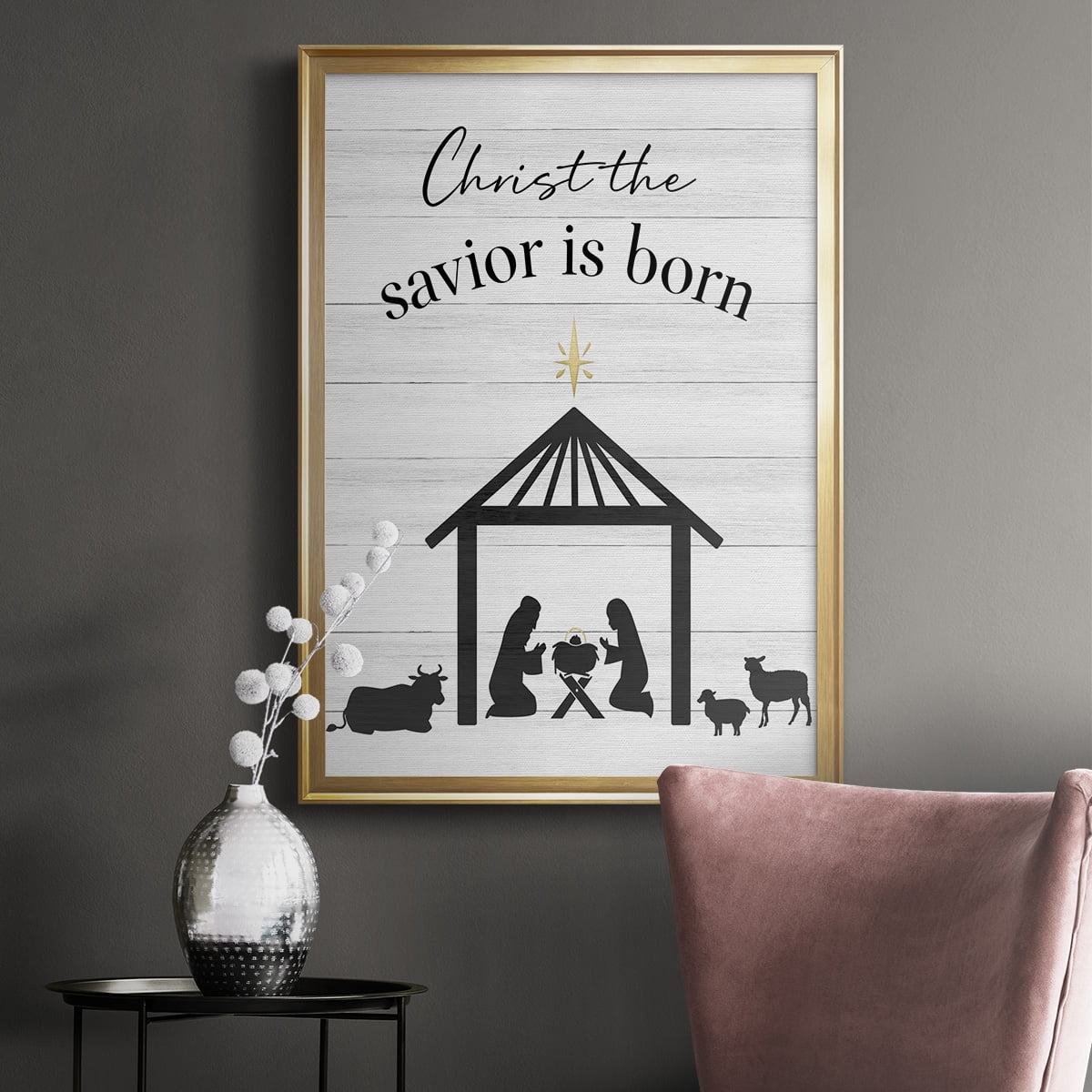 The Savior is Born Premium Framed Print - Ready to Hang