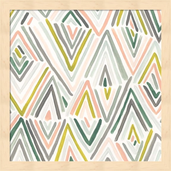 Tropic Tribal IV by June Erica Vess, Framed Wall Art, 13.25W x 13.25H