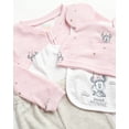 thumbnail image 2 of Disney Newborn Baby Layette Set - 6 Piece Disney Bodysuit Coveralls Sweatpants, Hat, Gift Bag (0-6M), 2 of 8