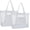 Silver-gray, variant on 2Pack Lightweight Mesh Tote Bag,Sandproof Beach Bags with Zipper &Double Pocket For Groceries,Poolside,Travel,Towels