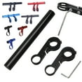 thumbnail image 2 of facefd Bike Handlebar Extender Handle Bar Extended Bracket Extension Alloy Holder Mount, Black, 20cm, Extended Bracket, 2 of 5
