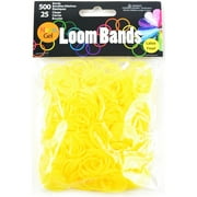 Gel Loom Bands Value Pack 500 Bands & 25 Clips/Pkg-Yellow Gel