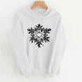 thumbnail image 2 of Posijego Hoodies for Women Christmas Sweatshirts Snowflake Print Long Sleeve Hooded Pullover Sweatshirt, 2 of 6