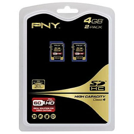 PNY Technologies 2-Pack 4GB Secure Digital (SDHC) Memory Card