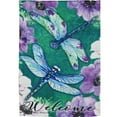 thumbnail image 1 of Evergreen Suede Textured House Flag -Dragonfly Duo, 1 of 1