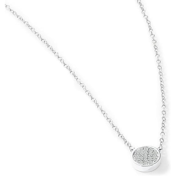 Unique Moments 925 Sterling Silver Adjustable 16 Inch 1/8ctw Lab Grown Diamond Necklace for Women/Men
