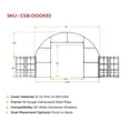 thumbnail image 4 of Shipping Container Canopy Shelter Kit - 40'(L) x 33'(W) 21 Oz 610 GSM PVC White Cover Storage Container Roof with 33' Back End Wall & Fabric Roll-up Door - Snow, UV & Weather-Resistant, 4 of 22