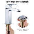 thumbnail image 5 of Aquaterior Modern 1 Hole Bathroom Faucet Vanity Sink Basin DIY Hotel Chrome 3.53lbs, 5 of 10