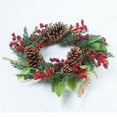thumbnail image 5 of 20" Artificial Christmas Wreaths for Front Door Winter Door Wreath with Big Pine Cones,Pine Needles,Christmas Berry for Front Door Farmhouse Indoor Outdoor Holiday Home Decor, 5 of 8