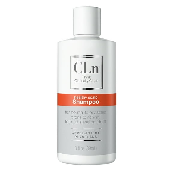 CLn Shampoo with Salicylic Acid – 3 fl oz, Clarifying Anti Dandruff Shampoo for Oily Hair, Itchy or Flaky Scalp Prone to Dandruff, Folliculitis & Seborrheic Dermatitis, Hypoallergenic Formula