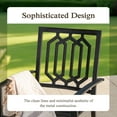 thumbnail image 4 of Sophia & William Metal Outdoor Patio Dining Chair Stackable Chairs Furniture Set of 2 in Black, 4 of 6