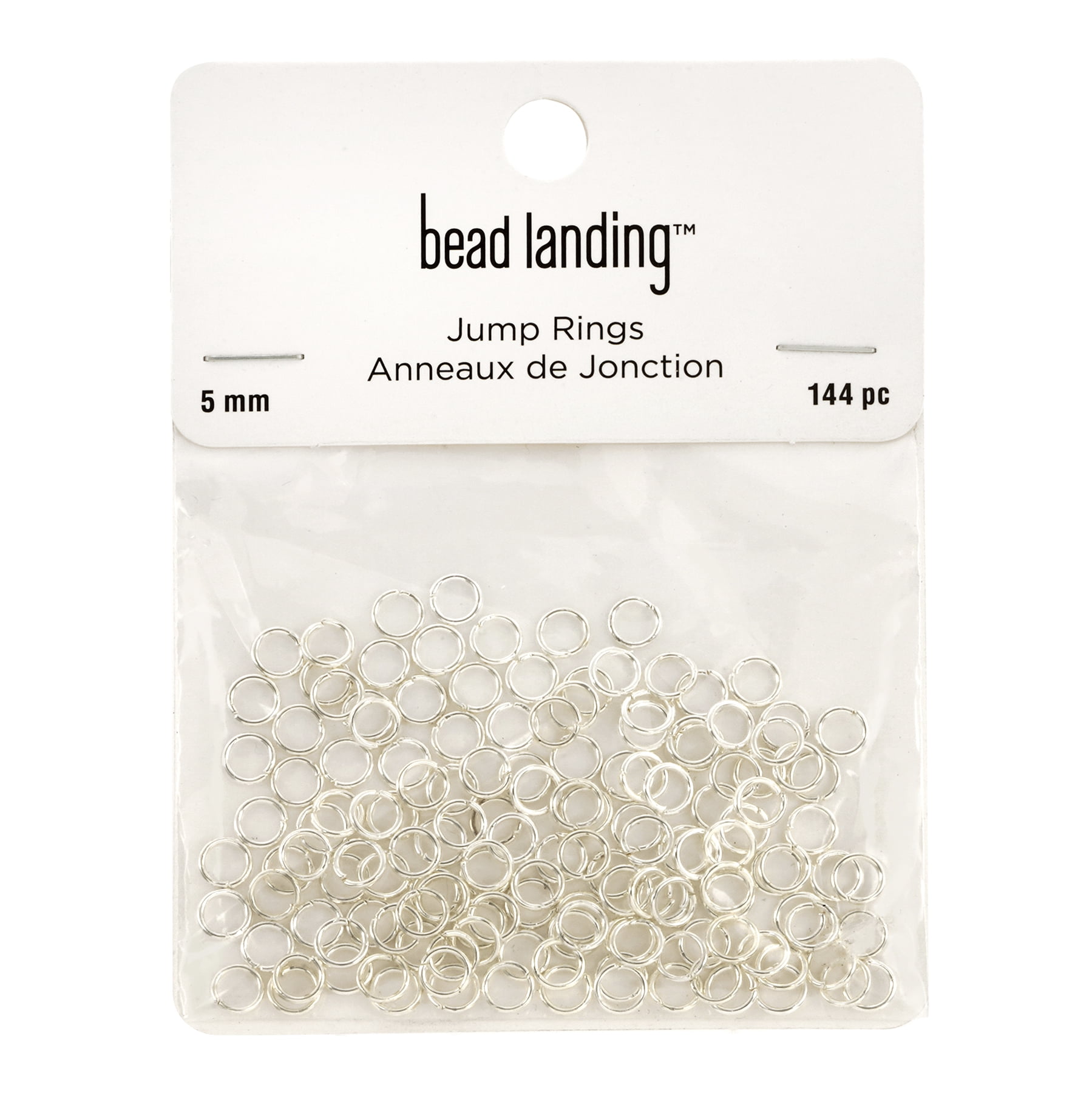 5mm Silver Jump Rings by Bead Landing – 144 Pieces Each (1,728 Total) 100% Iron for Jewelry Making & Craft Projects - 12 Pack